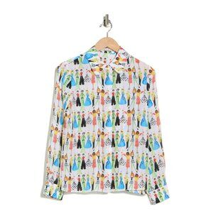 Alice + Olivia Willa Club Stace Silk Blouse Small NWT $395